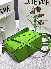 Loewe Puzzle Bag Soft Green Calfskin Size 18*12.5*8cm - 6