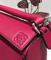 Loewe Puzzle Bag Soft Dark Pink Calfskin Size 18*12.5*8cm - 6