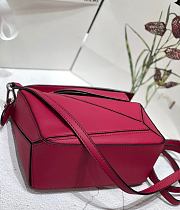 Loewe Puzzle Bag Soft Dark Pink Calfskin Size 18*12.5*8cm - 5