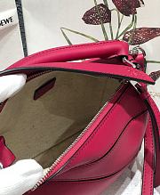 Loewe Puzzle Bag Soft Dark Pink Calfskin Size 18*12.5*8cm - 2