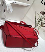 Loewe Puzzle Bag Soft Dark Red Calfskin Size 18*12.5*8cm - 2