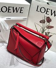 Loewe Puzzle Bag Soft Dark Red Calfskin Size 18*12.5*8cm - 3