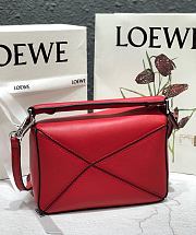 Loewe Puzzle Bag Soft Dark Red Calfskin Size 18*12.5*8cm - 4
