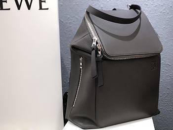 Goya Backpack In Black Grey Soft Grained Calfskin Size 33x44.5x19 cm