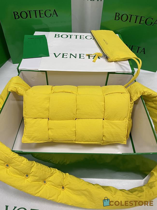 Bottega Veneta Tech Cassette Padded Bag Yellow 628951 Size 30cm*15cm*7.5cm - 1