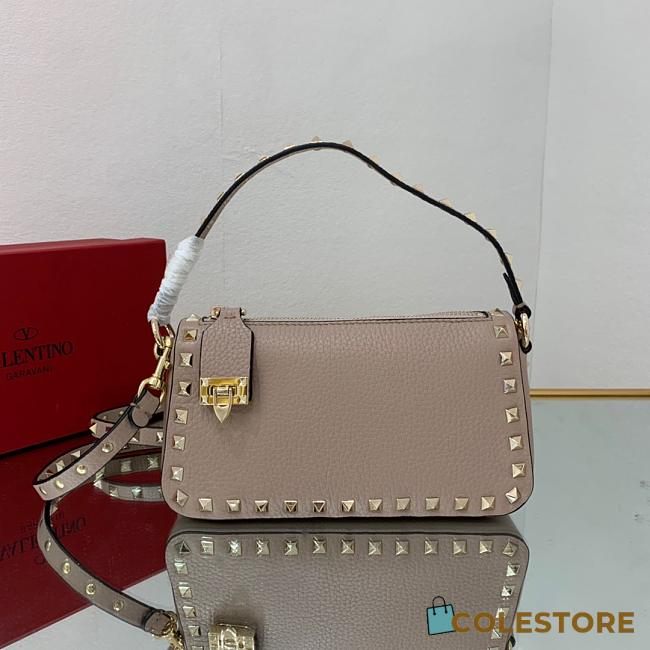 small rockstud grainy calfskin crossbody bag