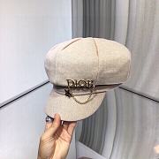 Dior Octagonal Cap Hat Creme - 4