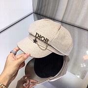 Dior Octagonal Cap Hat Creme - 3