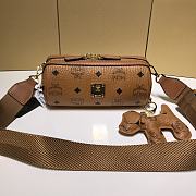 MCM Print Crossbody Bag In Brown Size 8.5X10.5X18.5 - 1