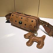 MCM Print Crossbody Bag In Brown Size 8.5X10.5X18.5 - 6