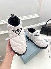 Prada Padded Nylon Slip-on Shoes White - 6