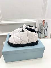 Prada Padded Nylon Slip-on Shoes White - 5