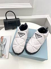 Prada Padded Nylon Slip-on Shoes White - 4