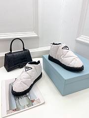 Prada Padded Nylon Slip-on Shoes White - 3
