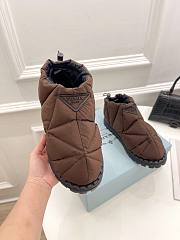 Prada Padded Nylon Slip-on Shoes Brown - 6