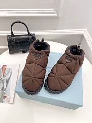 Prada Padded Nylon Slip-on Shoes Brown - 5