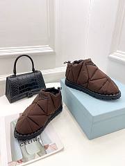 Prada Padded Nylon Slip-on Shoes Brown - 4