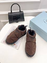 Prada Padded Nylon Slip-on Shoes Brown - 3