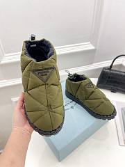 Prada Padded Nylon Slip-on Shoes Khaki  - 6