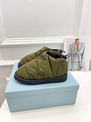 Prada Padded Nylon Slip-on Shoes Khaki  - 5