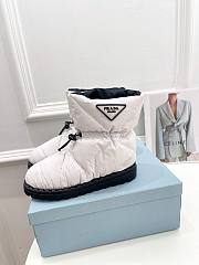 Prada Padded Nylon Booties White - 3