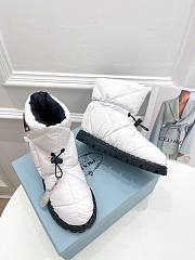 Prada Padded Nylon Booties White - 6