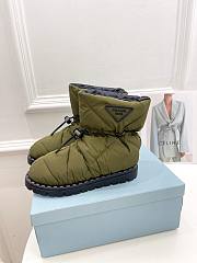 Prada Padded Nylon Booties Khaki - 2