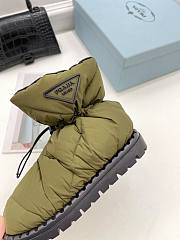 Prada Padded Nylon Booties Khaki - 4