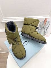 Prada Padded Nylon Booties Khaki - 6
