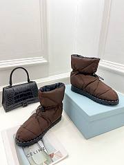 Prada Padded Nylon Booties Brown - 3