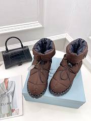 Prada Padded Nylon Booties Brown - 6