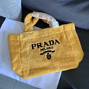 Prada Terry Fabric Tote Bag Yellow Size 40×34×16cm - 2