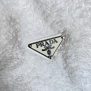 Prada Terry Fabric Tote Bag White Size 40×34×16cm - 6