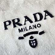 Prada Terry Fabric Tote Bag White Size 40×34×16cm - 3