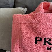 Prada Terry Fabric Tote Bag Pink Size 40×34×16cm - 3