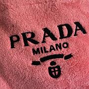 Prada Terry Fabric Tote Bag Pink Size 40×34×16cm - 2
