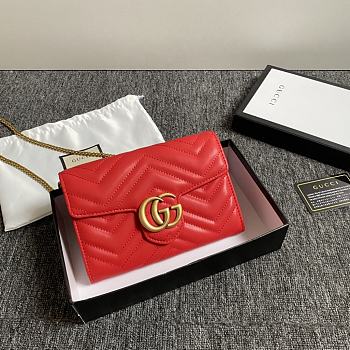 Gucci GG Marmont WOC In Red Size 20x 13x 6cm