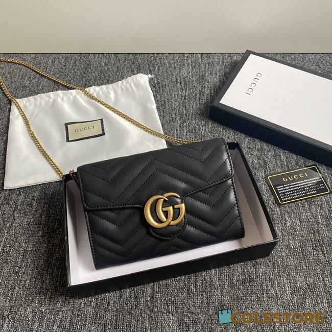 Gucci GG Marmont WOC In Black Size 20x 13x 6cm - 1