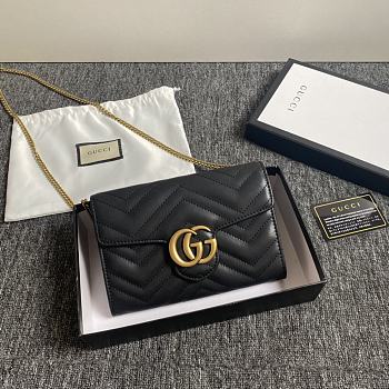 Gucci GG Marmont WOC In Black Size 20x 13x 6cm