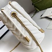 Gucci GG Marmont Bucket Bag White 575163 Size 19x17cm - 4