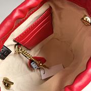 Gucci GG Marmont Bucket Bag Red 575163 Size 19x17cm - 3