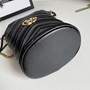 Gucci GG Marmont Bucket Bag Black 575163 Size 19x17cm - 4