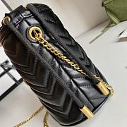 Gucci GG Marmont Bucket Bag Black 575163 Size 19x17cm - 6