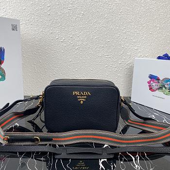 Prada Camera Crossbody Bag Black 1BH082 Size 22X15X9cm