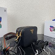 Prada Camera Crossbody Bag Black 1BH082 Size 22X15X9cm - 5