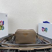 Prada Camera Crossbody Bag Brown 1BH082 Size 22X15X9cm - 1