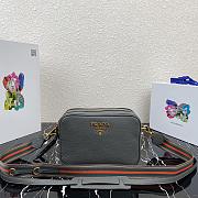 Prada Camera Crossbody Bag Grey 1BH082 Size 22X15X9cm - 1