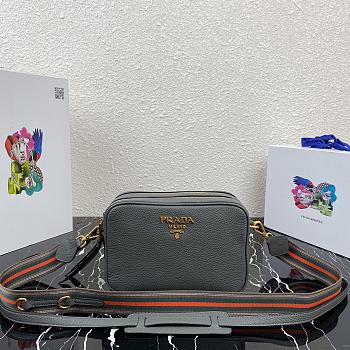 Prada Camera Crossbody Bag Grey 1BH082 Size 22X15X9cm