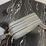 Prada Camera Crossbody Bag Grey 1BH082 Size 22X15X9cm - 6