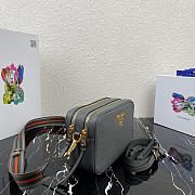 Prada Camera Crossbody Bag Grey 1BH082 Size 22X15X9cm - 3